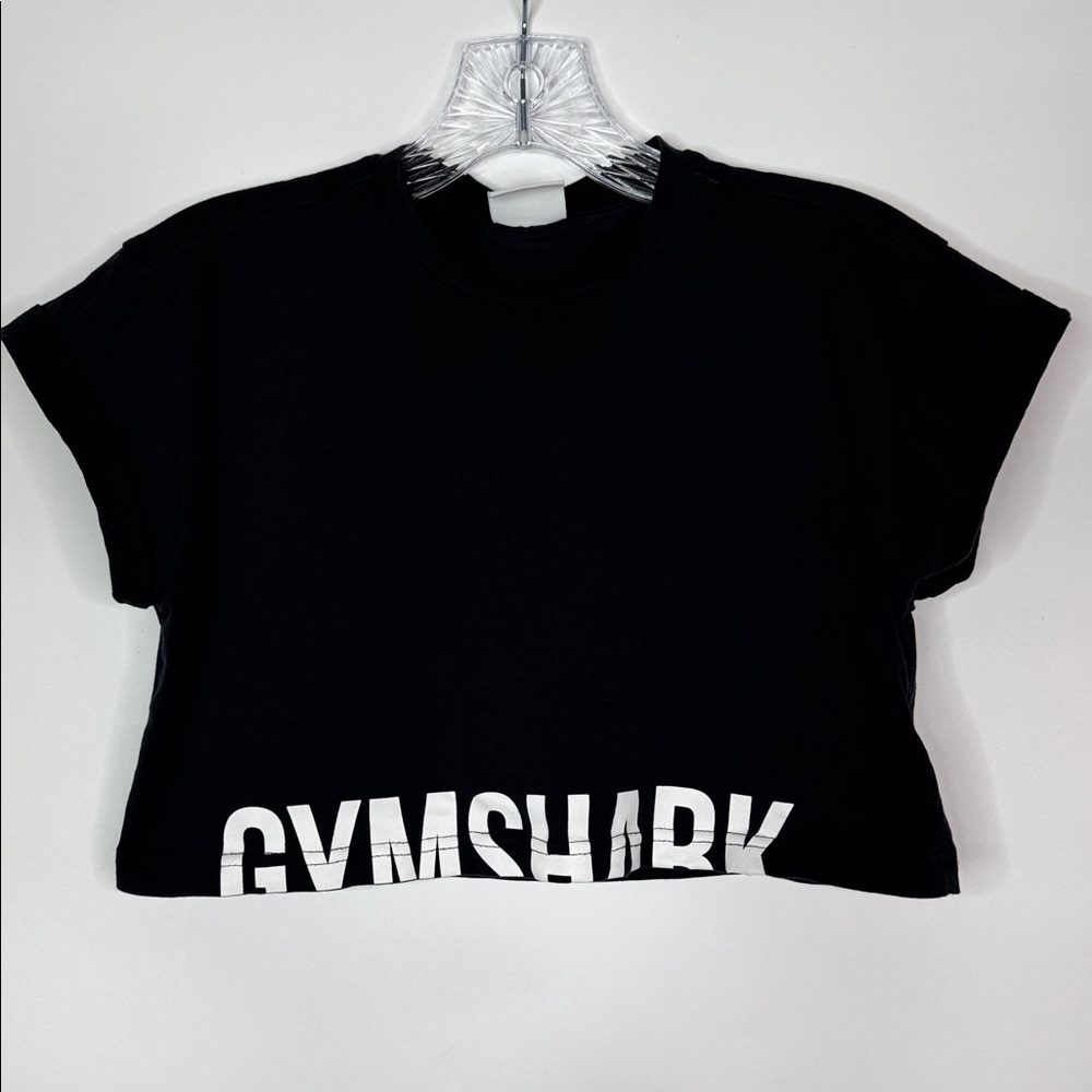 Gymshark Legacy Washed Crop Black Top Size XS